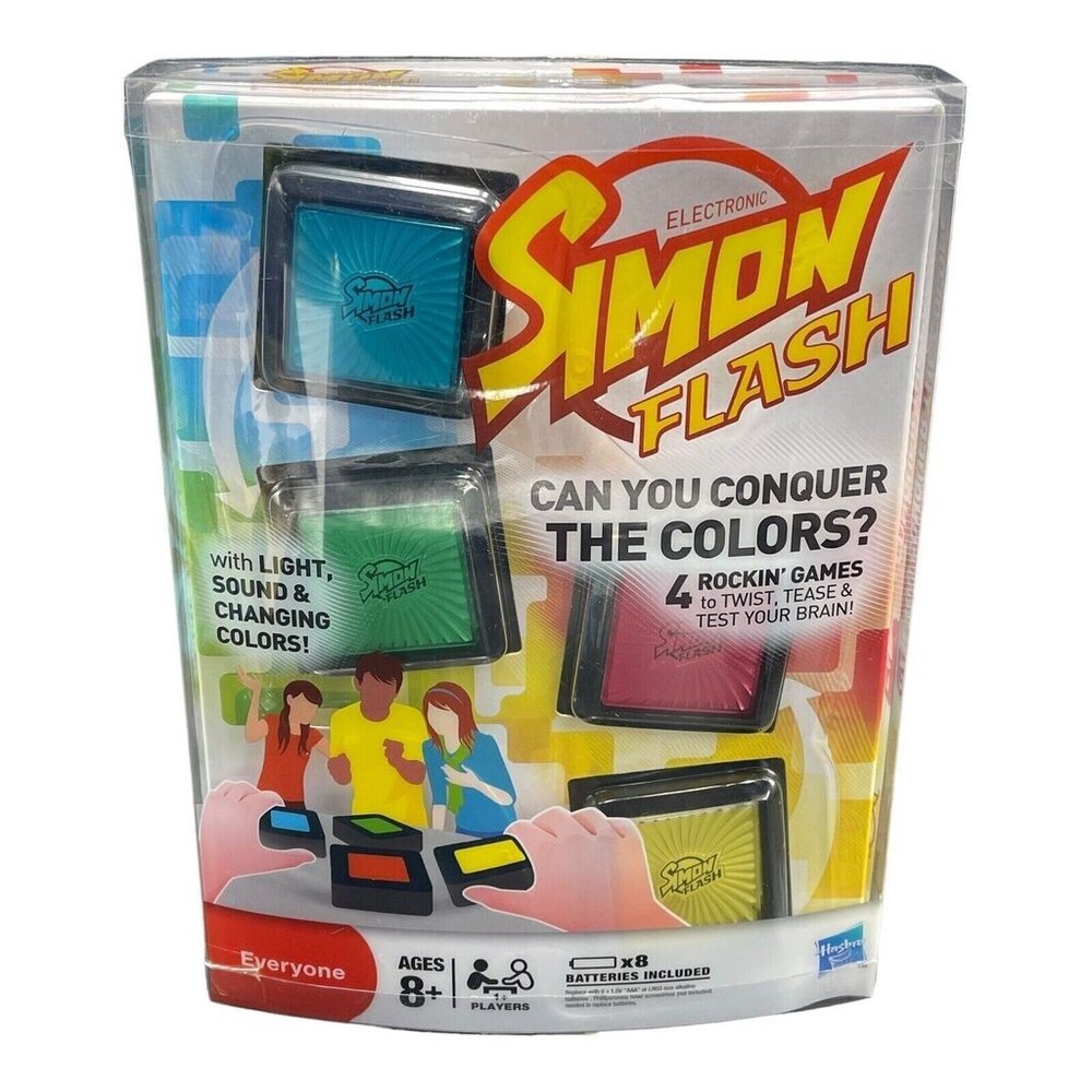 SIMON FLASH Hasbro Electronic Game Cubes with Light, Sound & Changing Colors